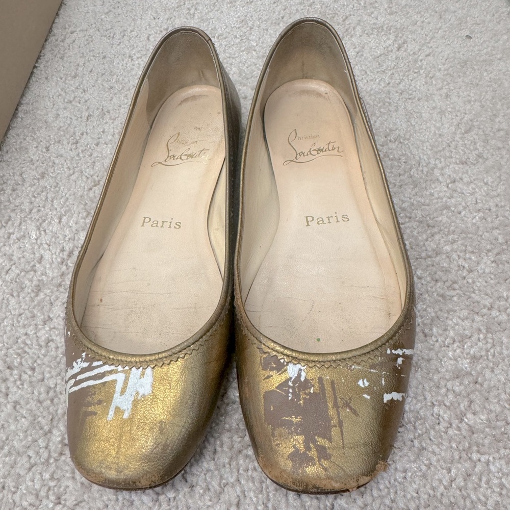 Christian Louboutin ballet flats. Size 36.5. Fair condition